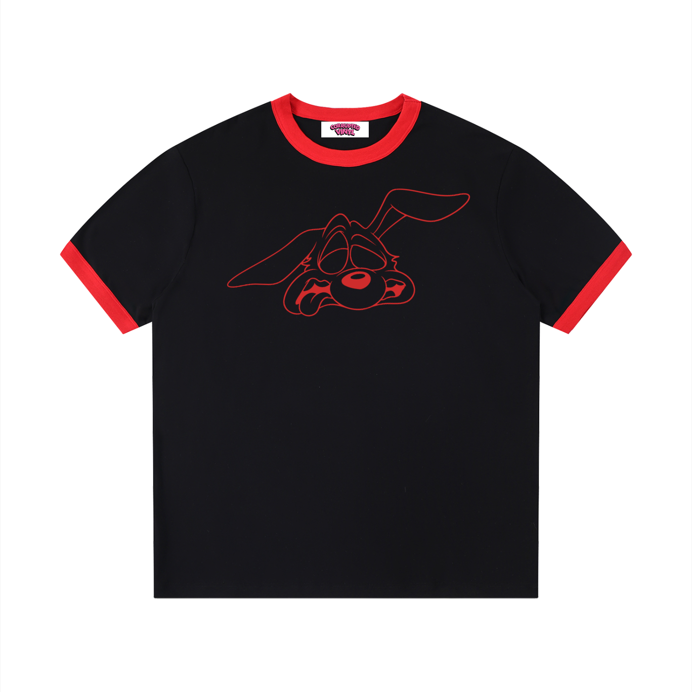 Red Zeerø Ringer Tee